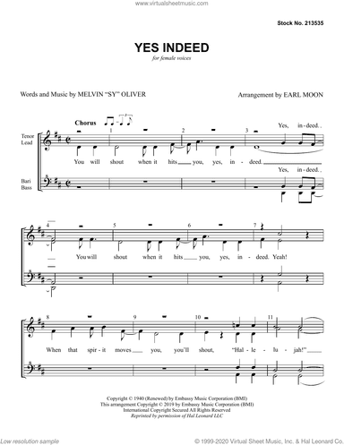 Yes Indeed (arr. Earl Moon)