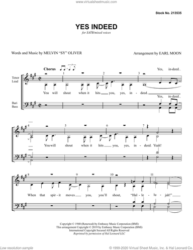 Yes Indeed (arr. Earl Moon)