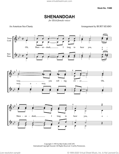 Shenandoah (arr. Burt Szabo)