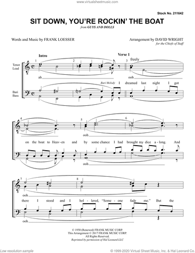 Sit Down, You're Rockin' The Boat (from Guys And Dolls) (arr. David Wright)