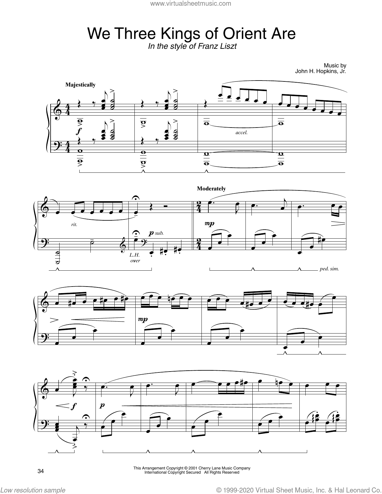 We Three Kings Of Orient Are (in the style of Franz Liszt) (arr. Carol Klose)