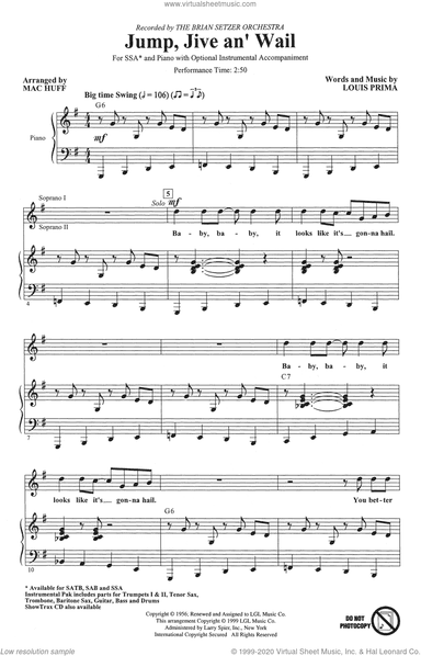 Jump, Jive An' Wail (arr. Mac Huff)