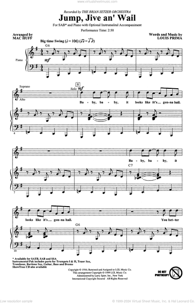 Jump, Jive An' Wail (arr. Mac Huff)