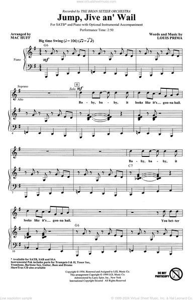 Jump, Jive An' Wail (arr. Mac Huff)