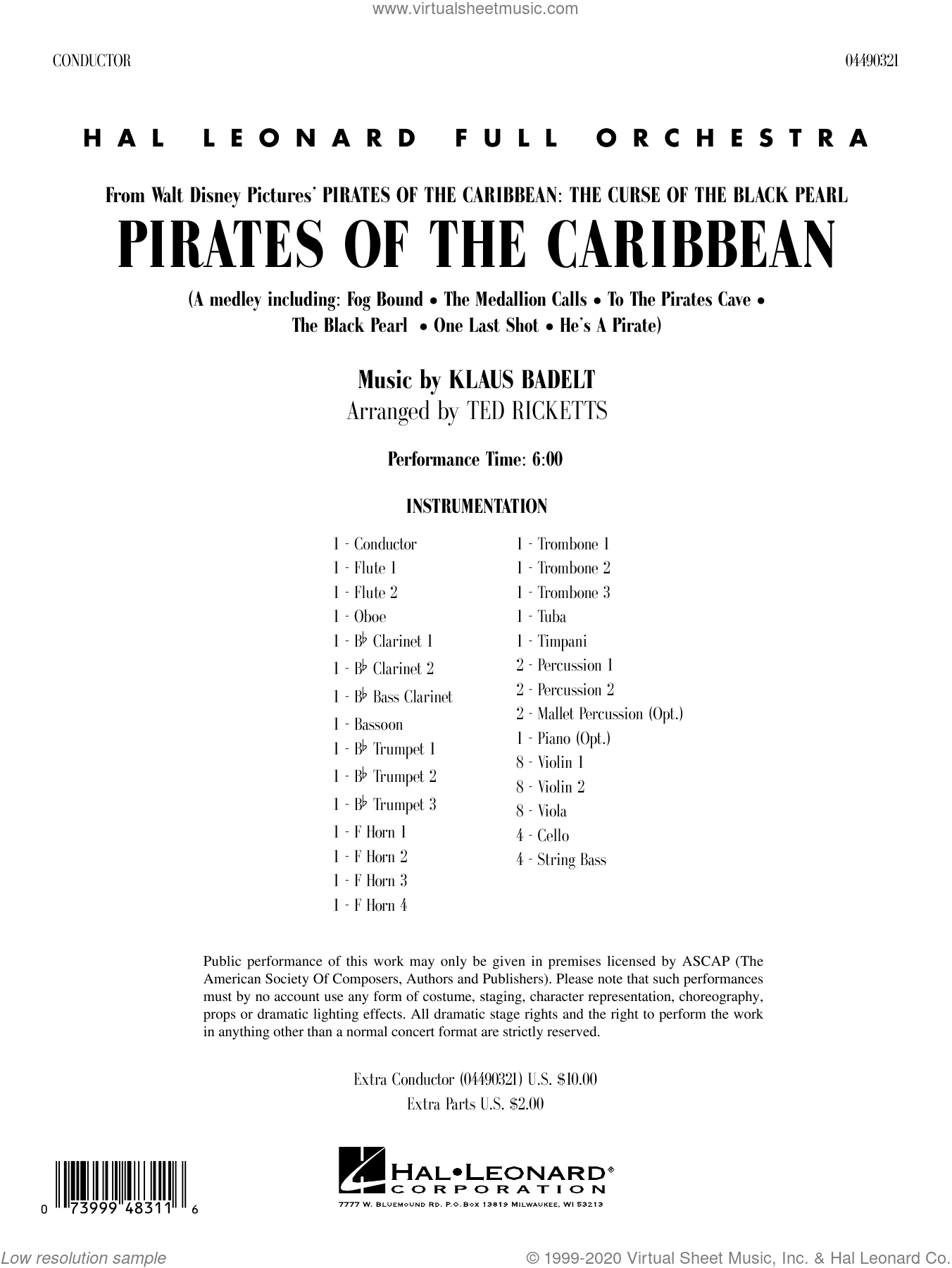 Pirates of the Caribbean (arr. Ted Ricketts)
