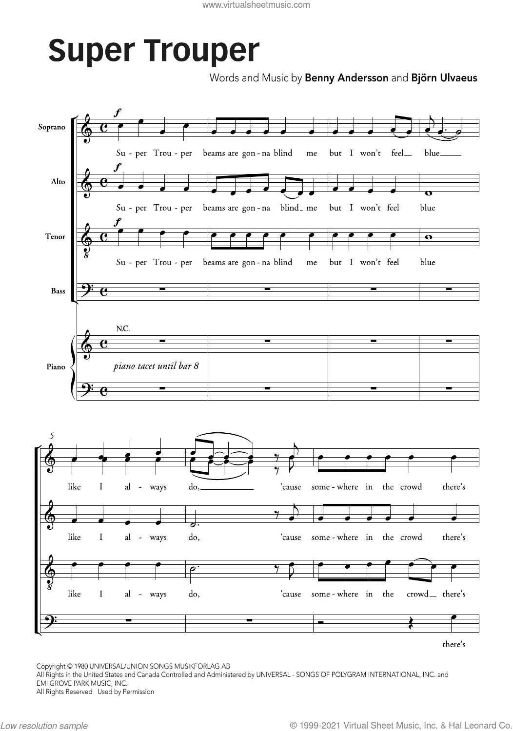 Super Trouper (arr. Ralph Allwood and Lora Sansun)