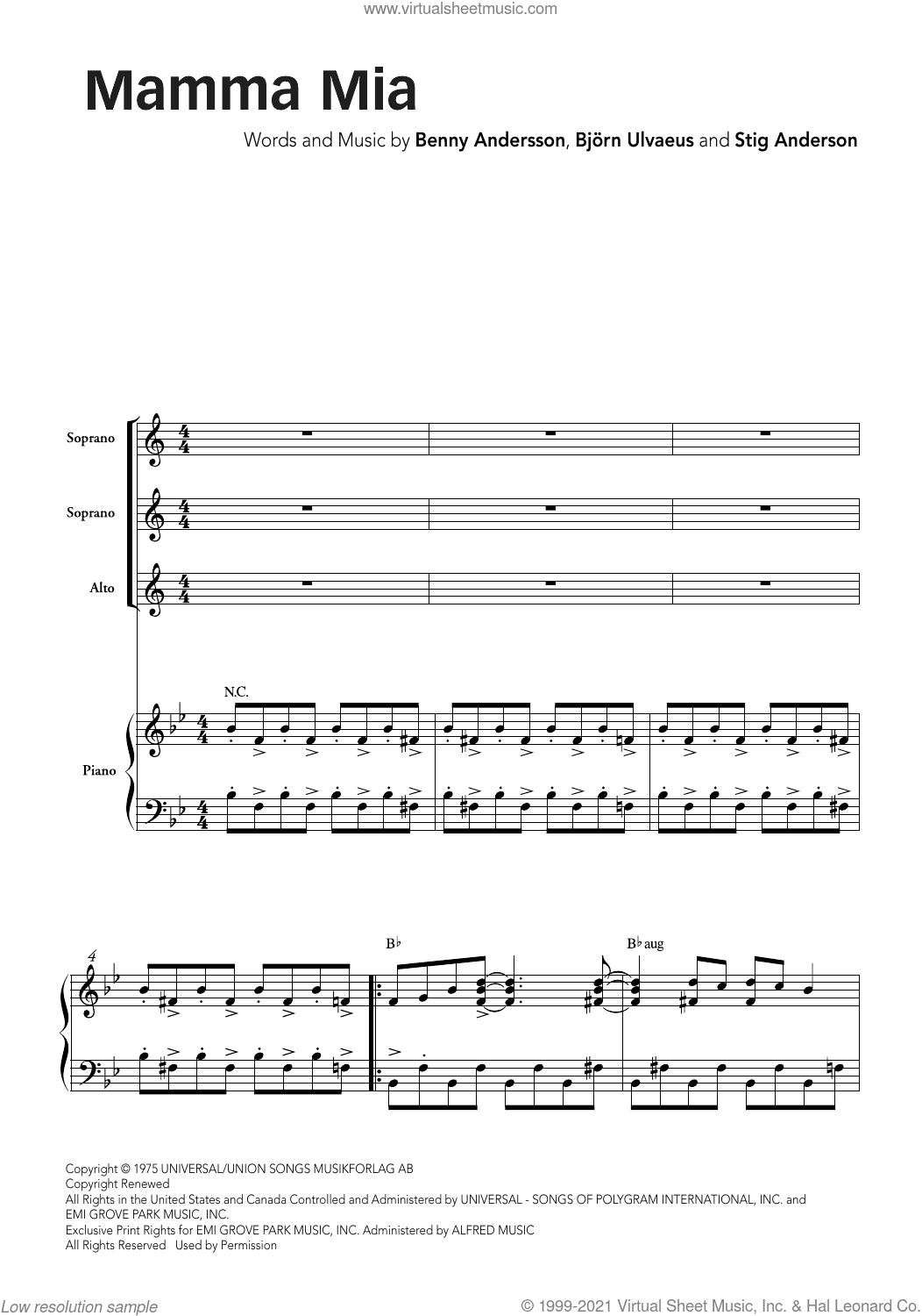 Mamma Mia (arr. Ralph Allwood and Lora Sansun)