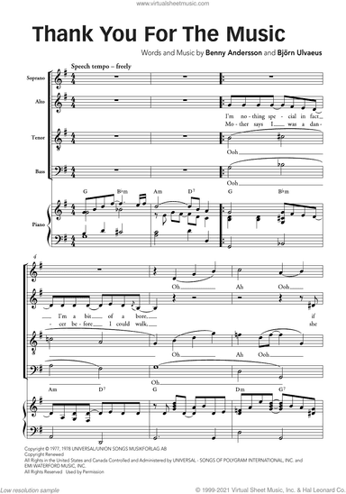 Thank You For The Music (arr. Ralph Allwood and Lora Sansun)