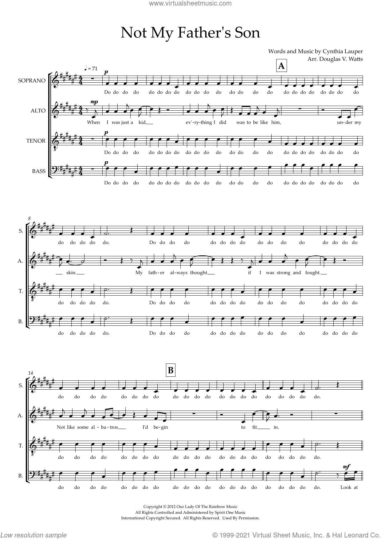 Not My Father's Son (from Kinky Boots) (arr. Doug Watts)