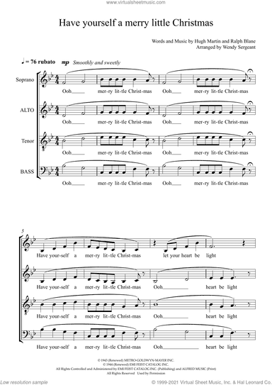 Have Yourself a Merry Little Christmas (arr. Wendy Sergeant)