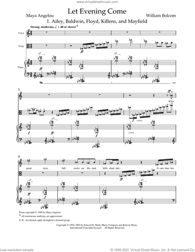 Let Evening Come (for soprano, viola and piano)