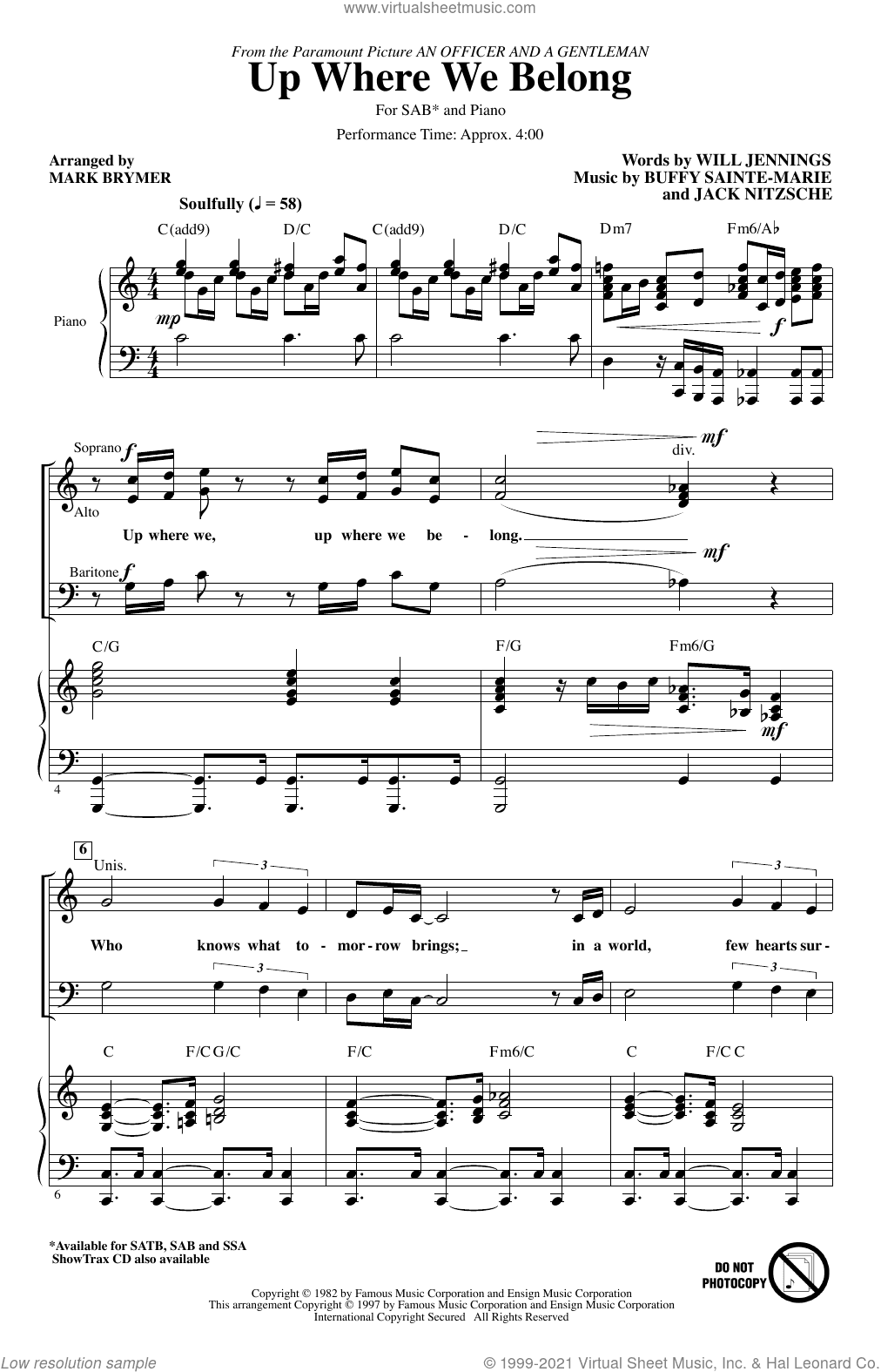 Up Where We Belong (arr. Mark Brymer)