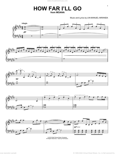 How Far I'll Go (from Moana) [Classical version]
