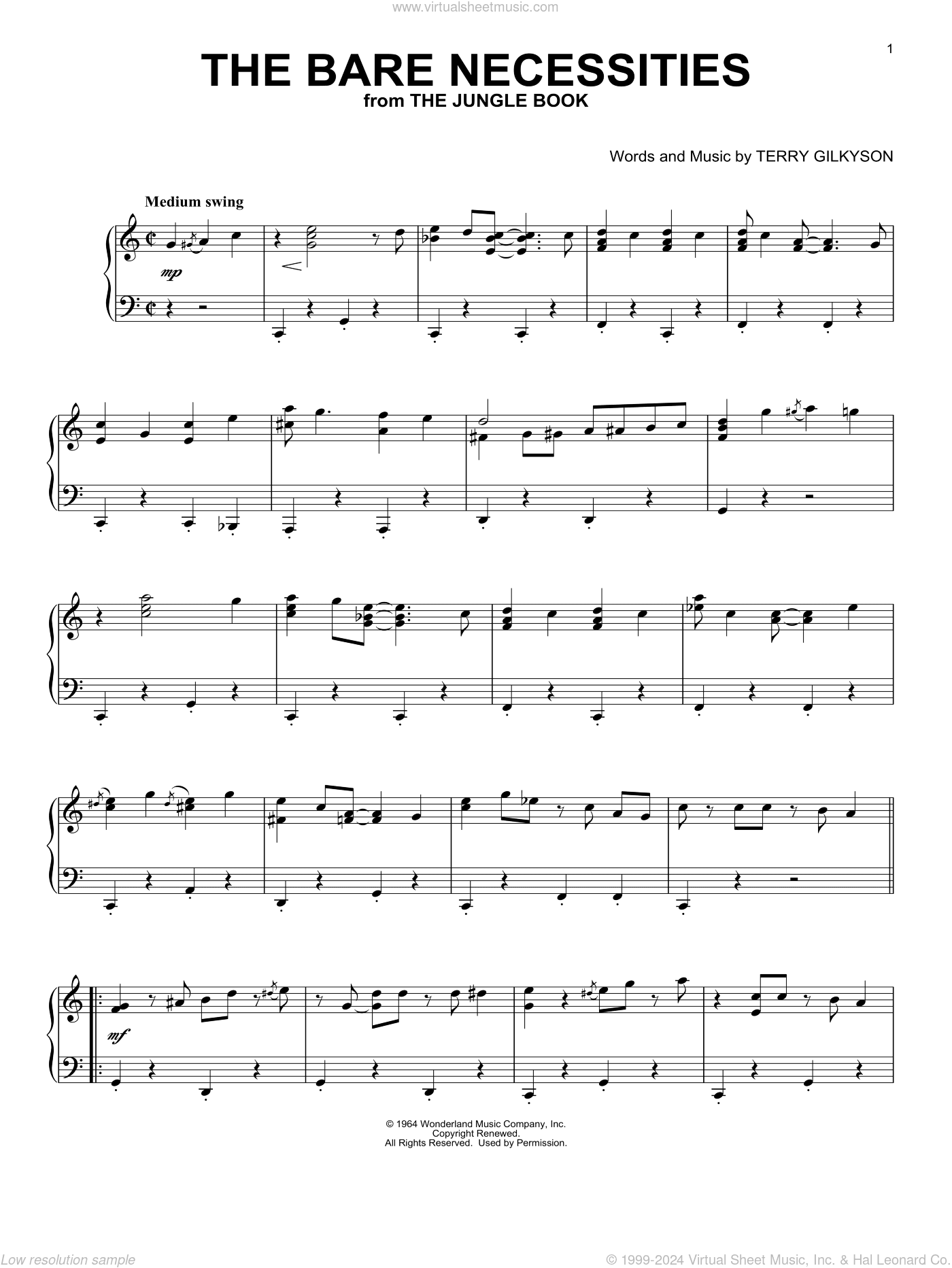 The Bare Necessities (from The Jungle Book) [Classical version]