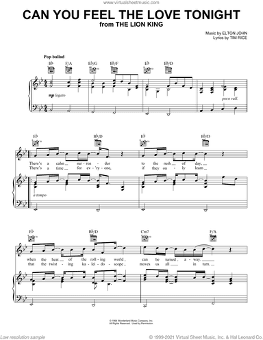 Can You Feel The Love Tonight (from The Lion King) [Classical version]