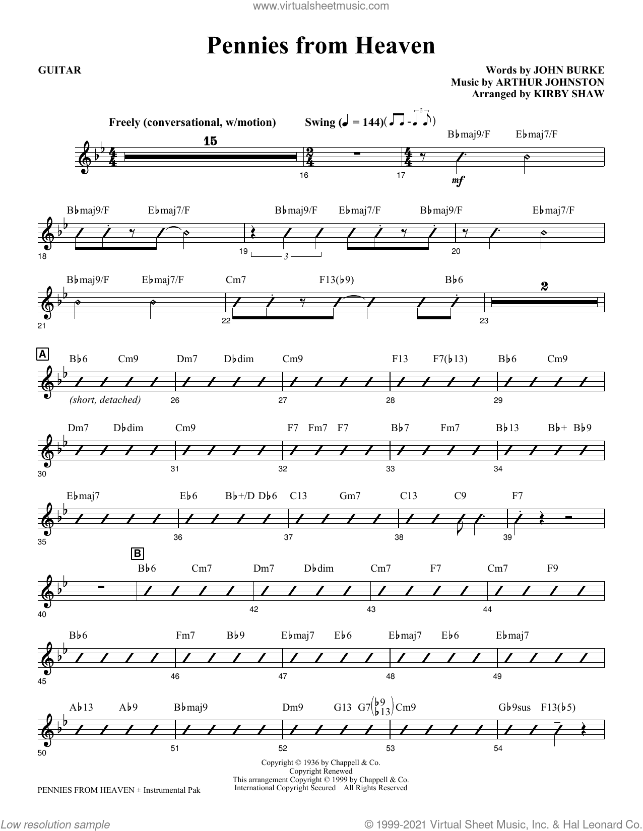 Pennies from Heaven (arr. Kirby Shaw) (complete set of parts)