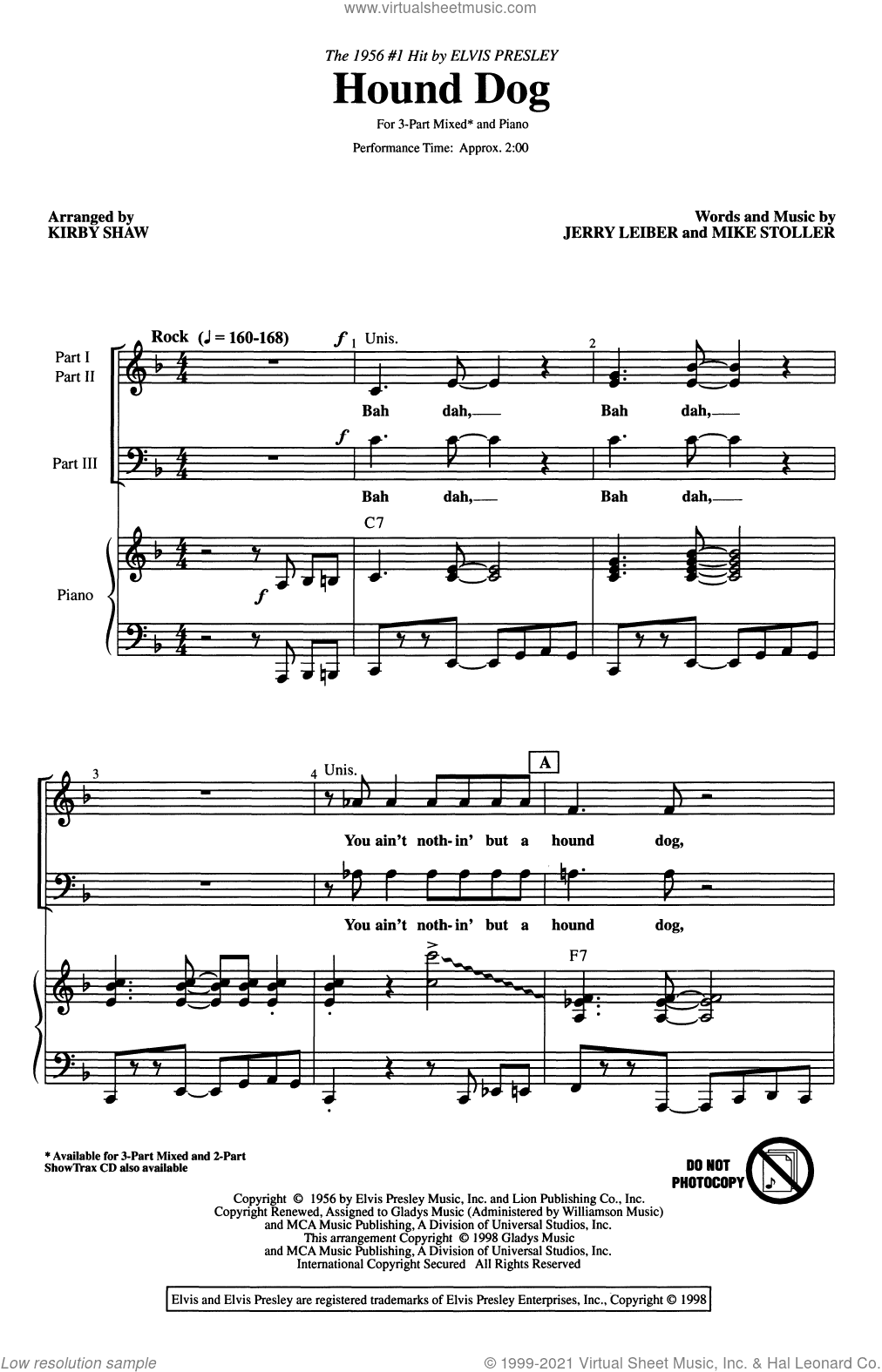 Hound Dog (arr. Kirby Shaw)