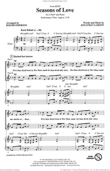 Seasons Of Love (from Rent) (arr. Roger Emerson)