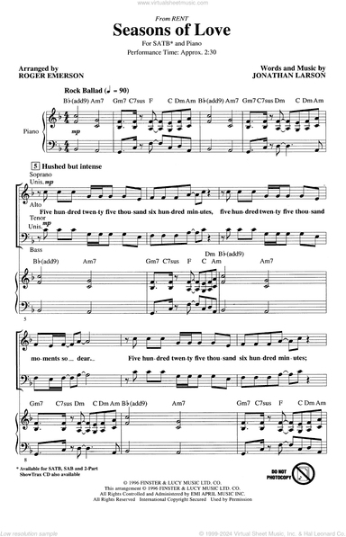 Seasons Of Love (from Rent) (arr. Roger Emerson)