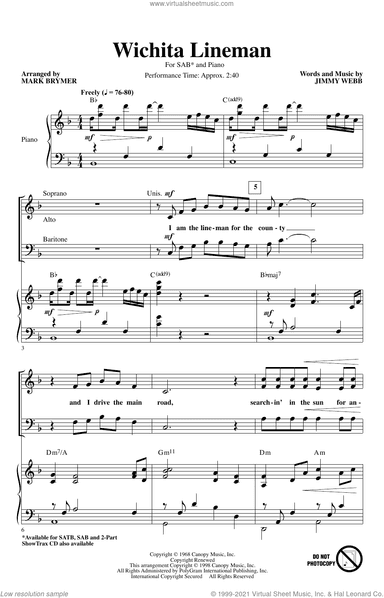 Wichita Lineman (arr. Mark Brymer)