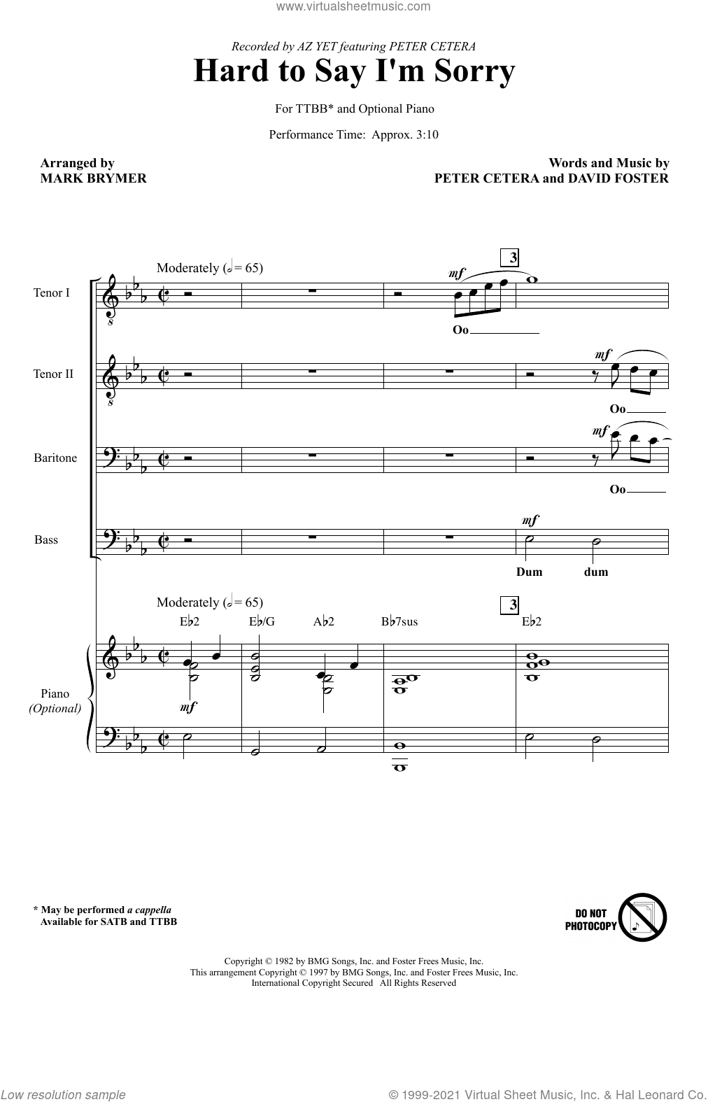 Hard To Say I'm Sorry (feat. Peter Cetera) (arr. Mark Brymer)