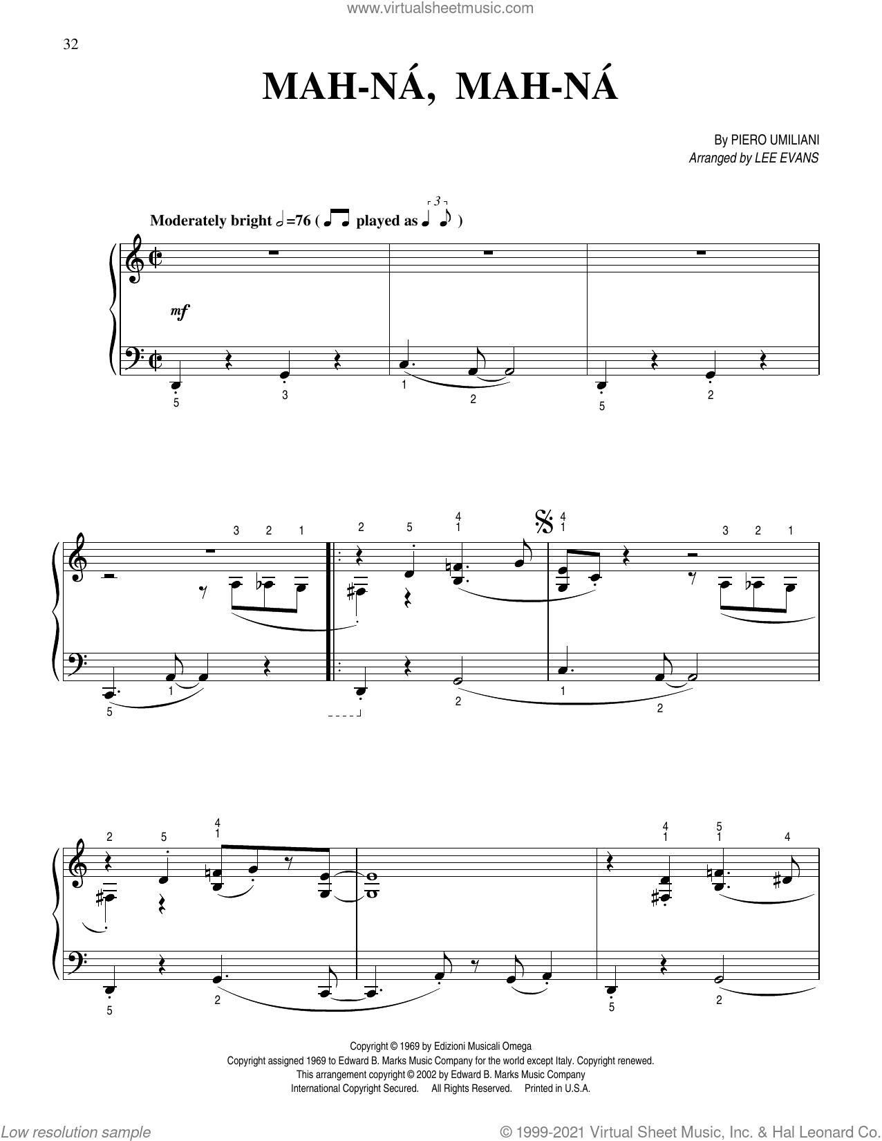 Mah-Na Mah-Na (arr. Lee Evans)