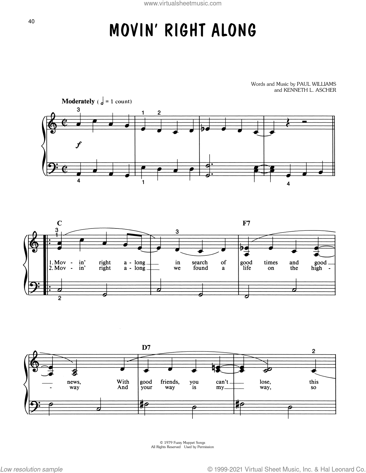 Movin' Right Along (from The Muppet Movie)