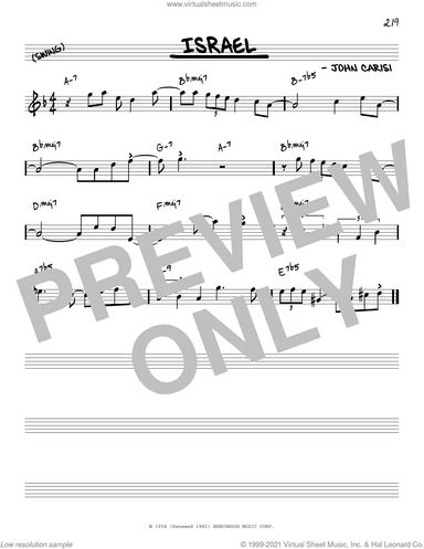 Israel [Reharmonized version] (arr. Jack Grassel)