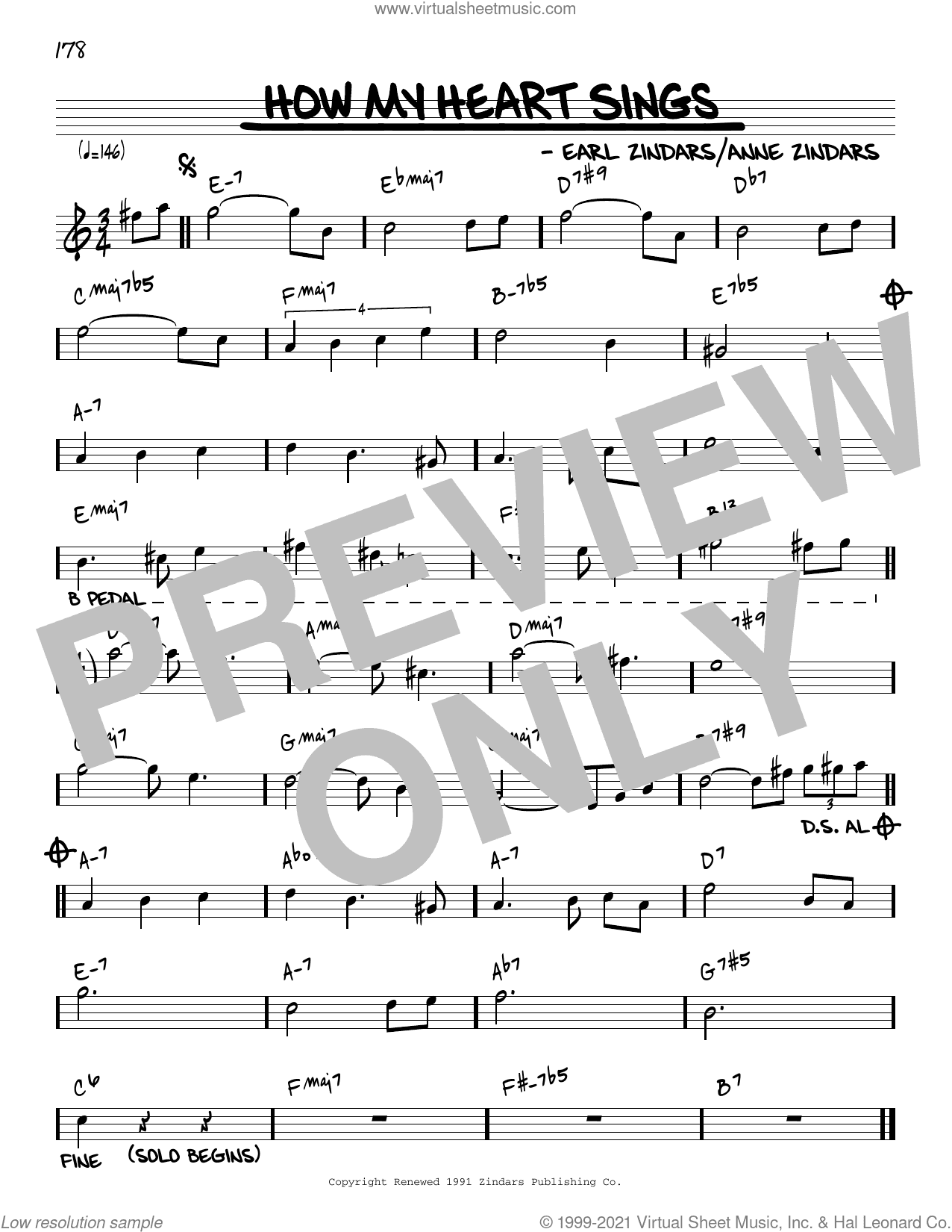 How My Heart Sings [Reharmonized version] (arr. Jack Grassel)