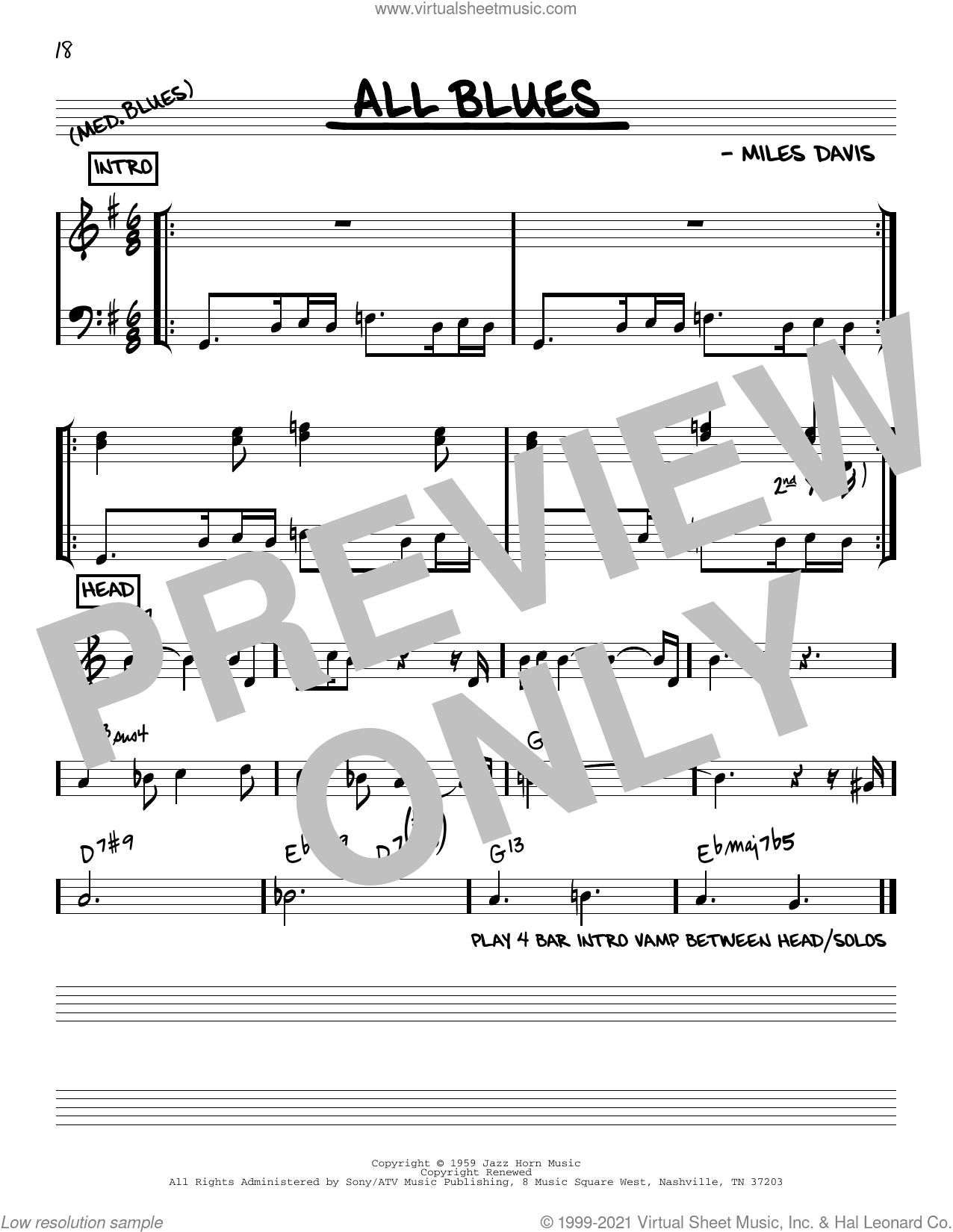 All Blues [Reharmonized version] (arr. Jack Grassel)