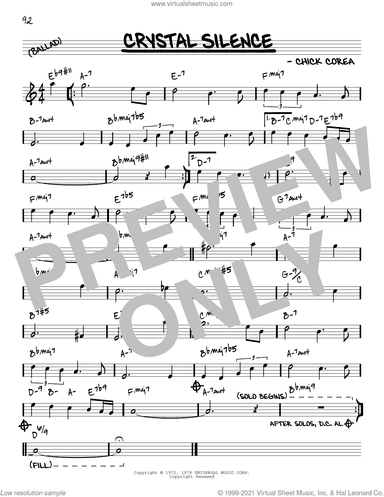 Crystal Silence [Reharmonized version] (arr. Jack Grassel)