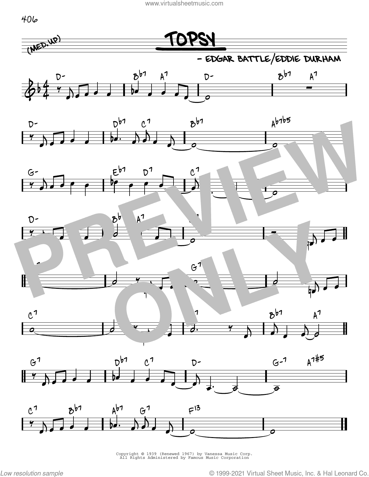 Topsy [Reharmonized version] (arr. Jack Grassel)