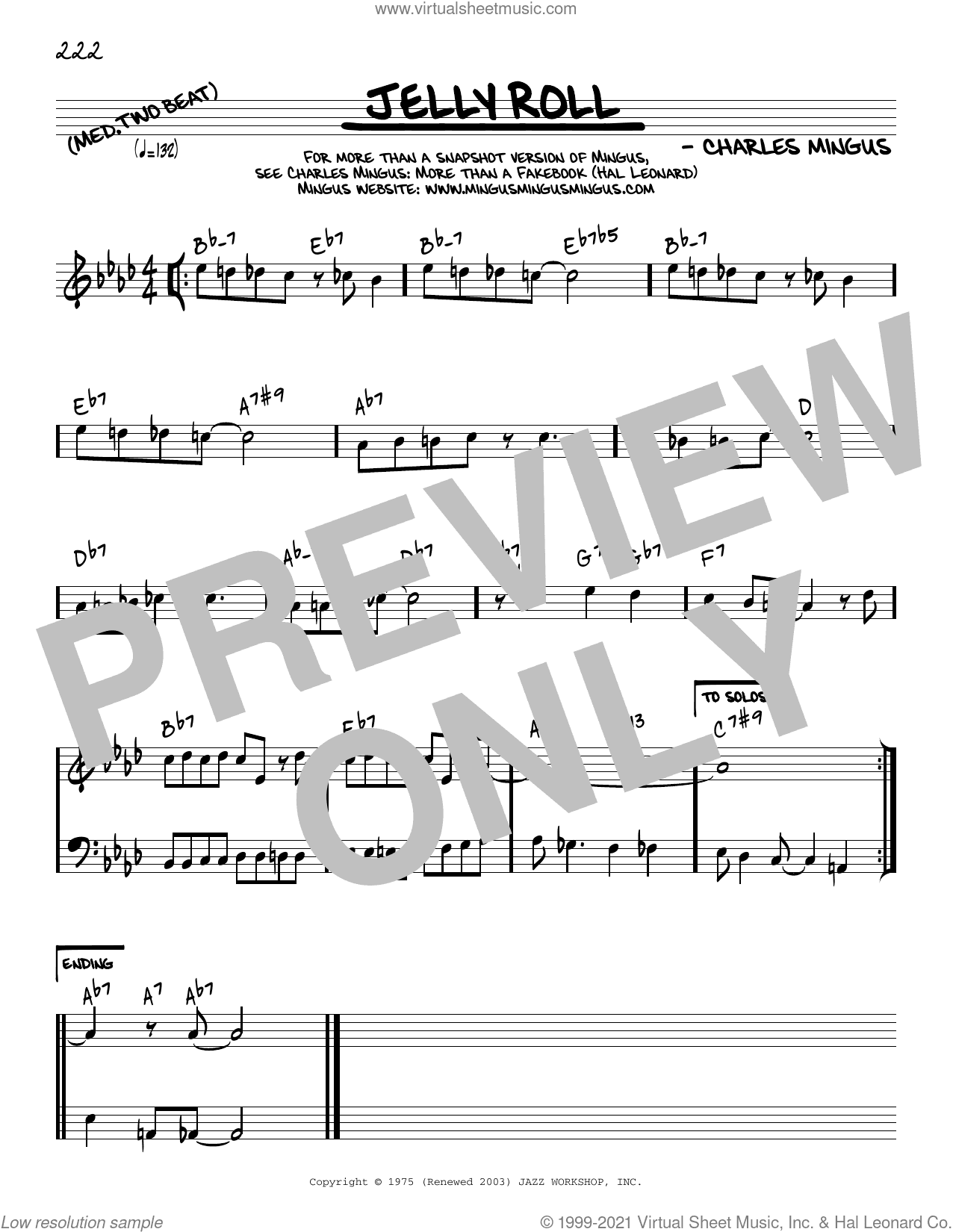 Jelly Roll [Reharmonized version] (arr. Jack Grassel)