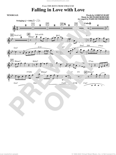 Falling in Love with Love (from The Boys From Syracuse) (arr. Paris Rutherford)