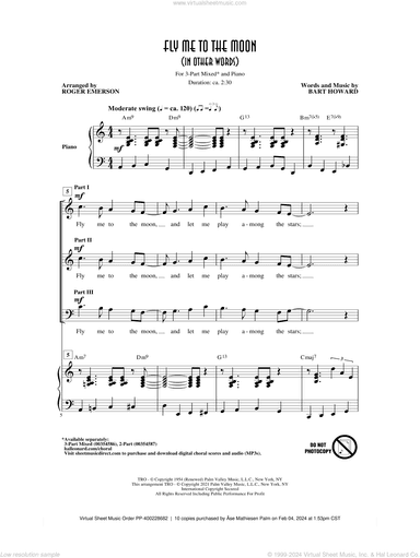 Fly Me To The Moon (In Other Words) (arr. Roger Emerson)