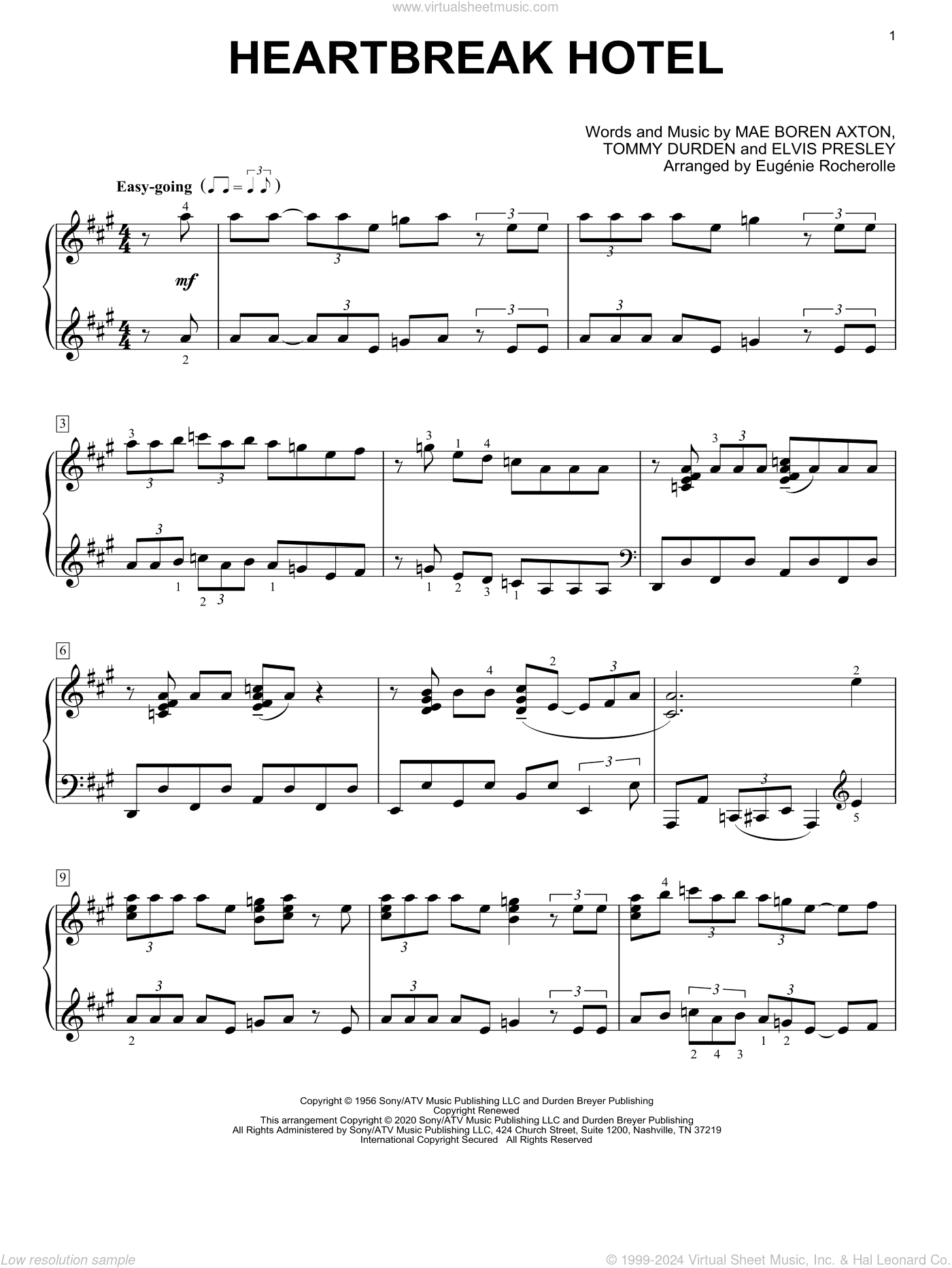 Heartbreak Hotel [Boogie-woogie version] (arr. Eugenie Rocherolle)