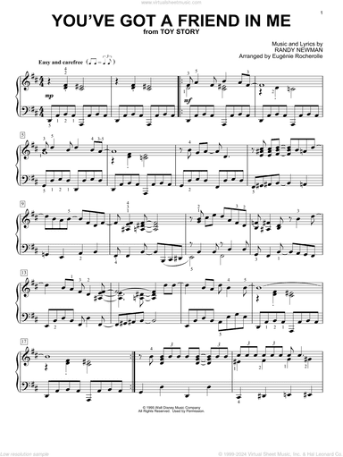 You've Got A Friend In Me [Boogie-woogie version] (from Toy Story) (arr. Eugenie Rocherolle)