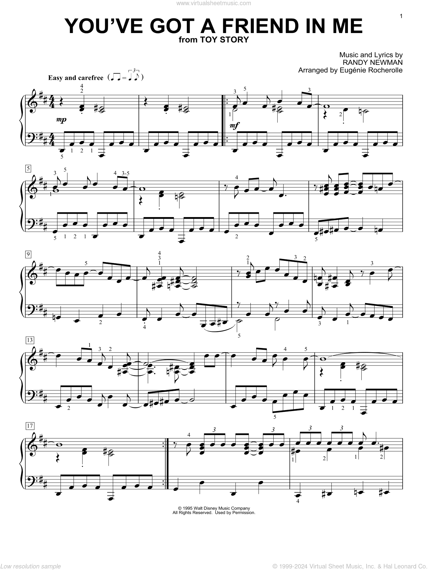 You've Got A Friend In Me [Boogie-woogie version] (from Toy Story) (arr. Eugenie Rocherolle)