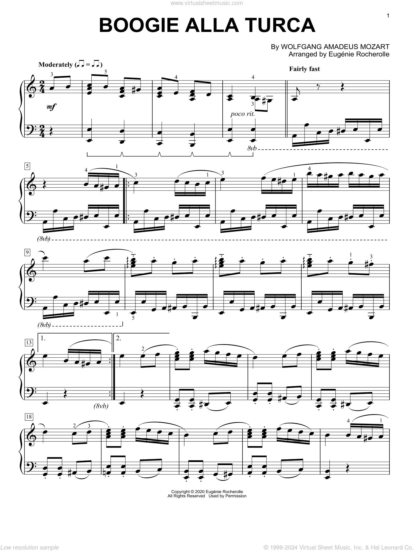 Boogie Alla Turca [Boogie-woogie version] (arr. Eugenie Rocherolle)