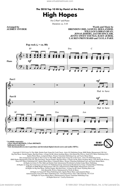 High Hopes (arr. Audrey Snyder)
