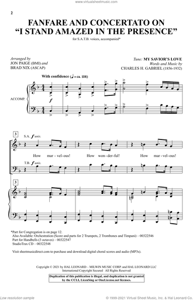 Fanfare And Concertato On "I Stand Amazed In The Presence" (arr. Jon Paige and Brad Nix)