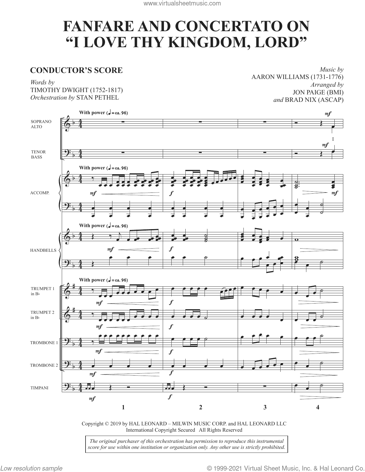Fanfare and Concertato on "I Love Thy Kingdom, Lord" (arr. Jon Paige and Brad Nix)