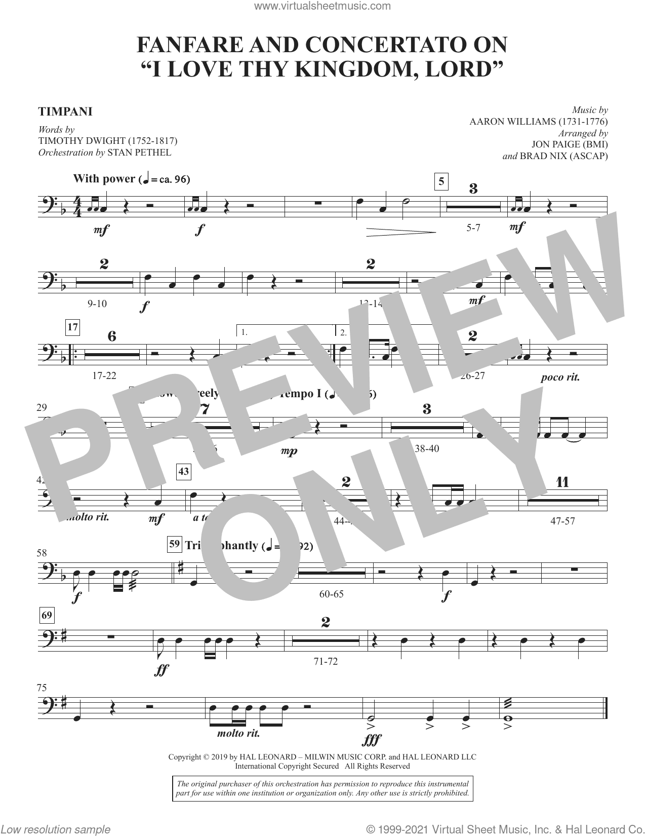 Fanfare and Concertato on "I Love Thy Kingdom, Lord" (arr. Jon Paige and Brad Nix)