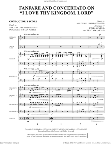 Fanfare and Concertato on "I Love Thy Kingdom, Lord" (Brass and Timpani) (arr. Jon Paige and Brad Nix)