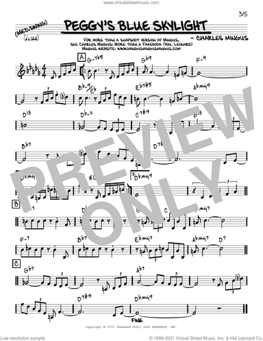 Peggy's Blue Skylight [Reharmonized version] (arr. Jack Grassel)