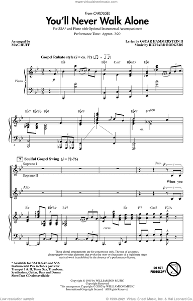 You'll Never Walk Alone (from Carousel) (arr. Mac Huff)