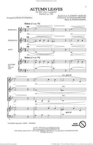 Autumn Leaves (arr. Ryan O'Connell)