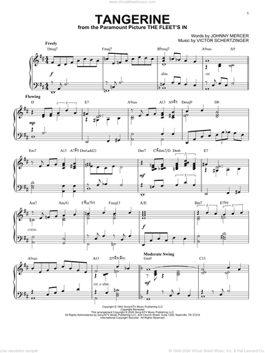 Tangerine [Jazz version] (arr. Brent Edstrom)