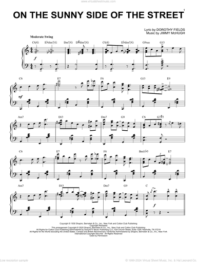 On The Sunny Side Of The Street [Jazz version] (arr. Brent Edstrom)