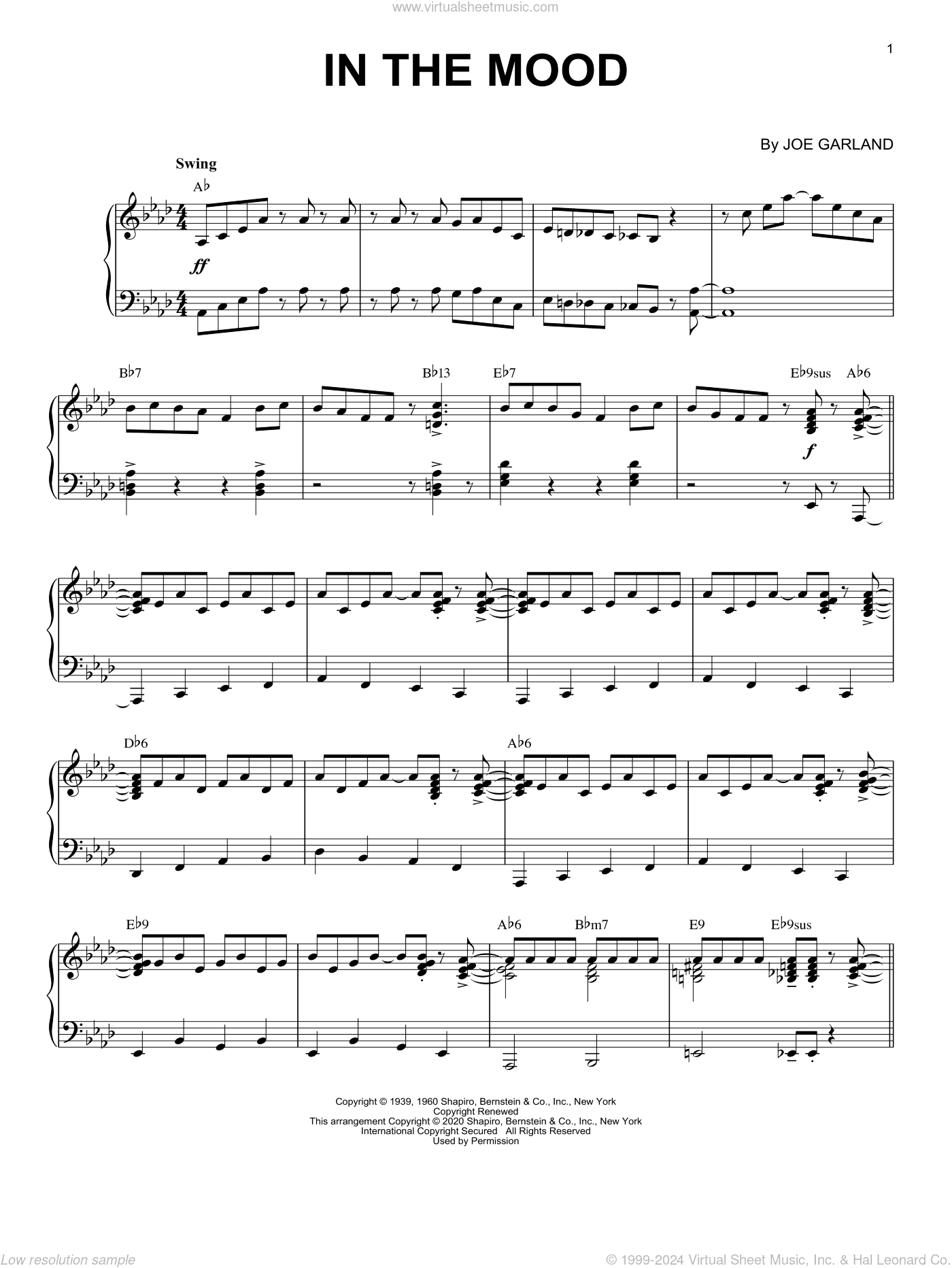 In The Mood [Jazz version] (arr. Brent Edstrom)
